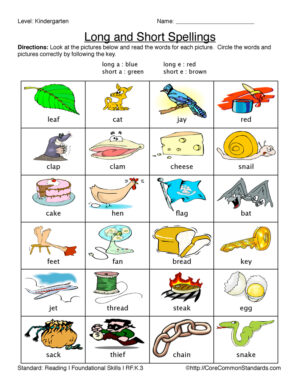 RF.K.3 Common Core Worksheet