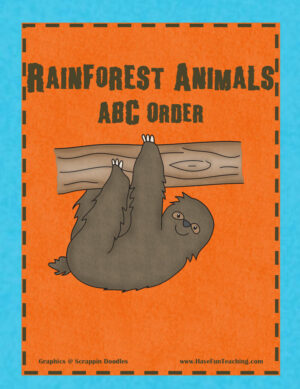 Rainforest ABC Order Activity