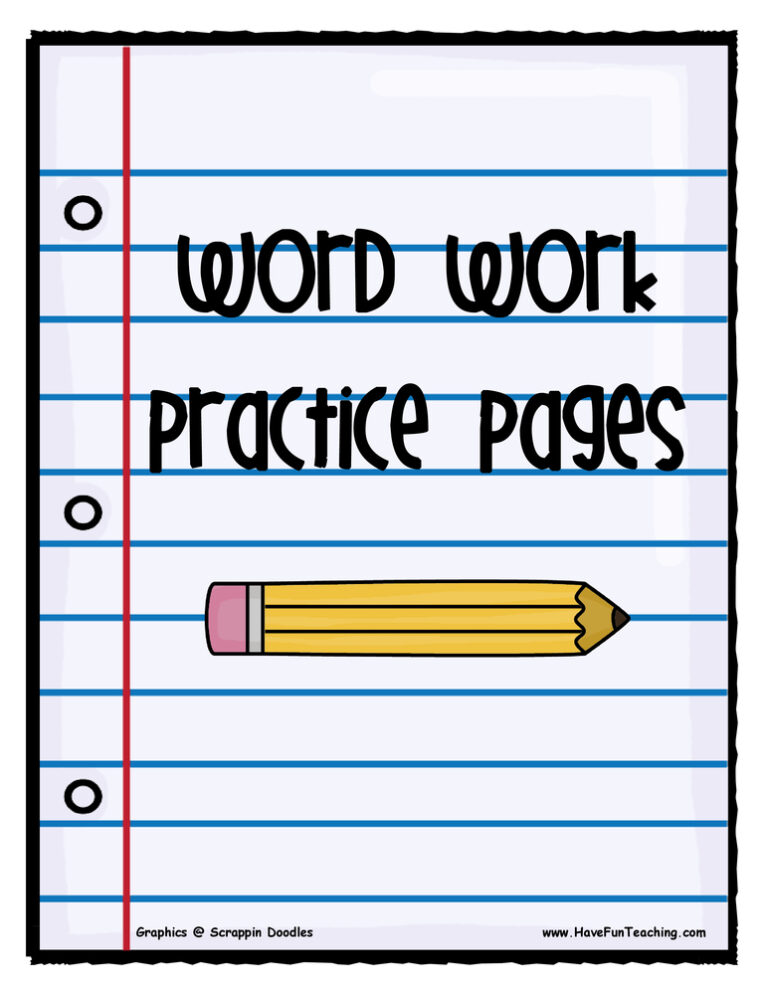 Word Work Activity