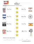 Adding Seven Matching Worksheet - Have Fun Teaching
