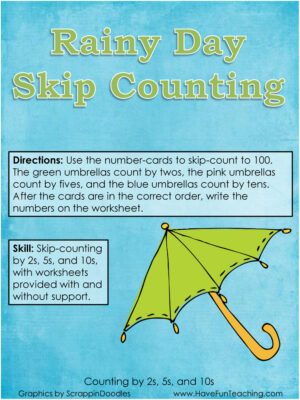 Rainy Day Skip Counting Activity