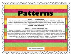 Patterns Activity