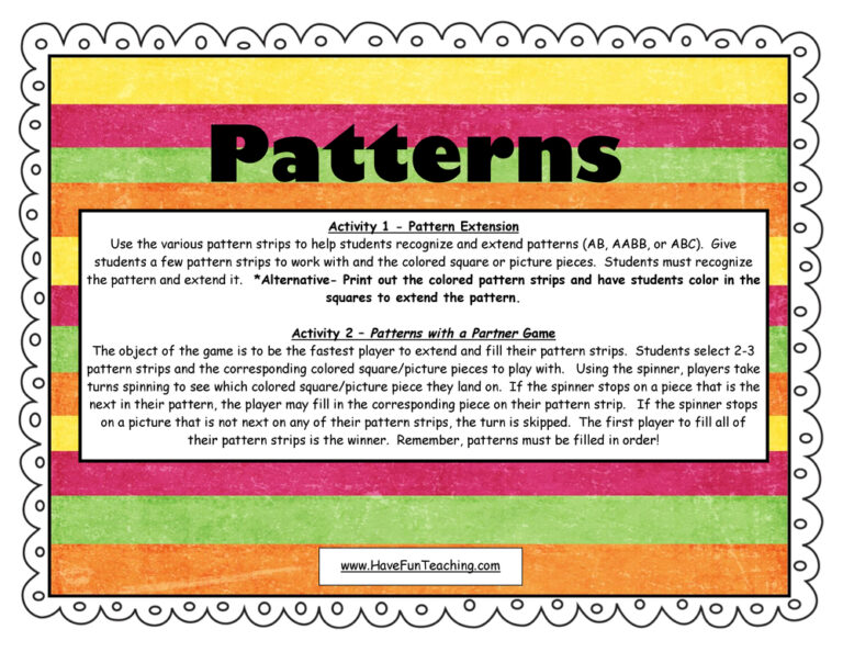 Patterns Activity