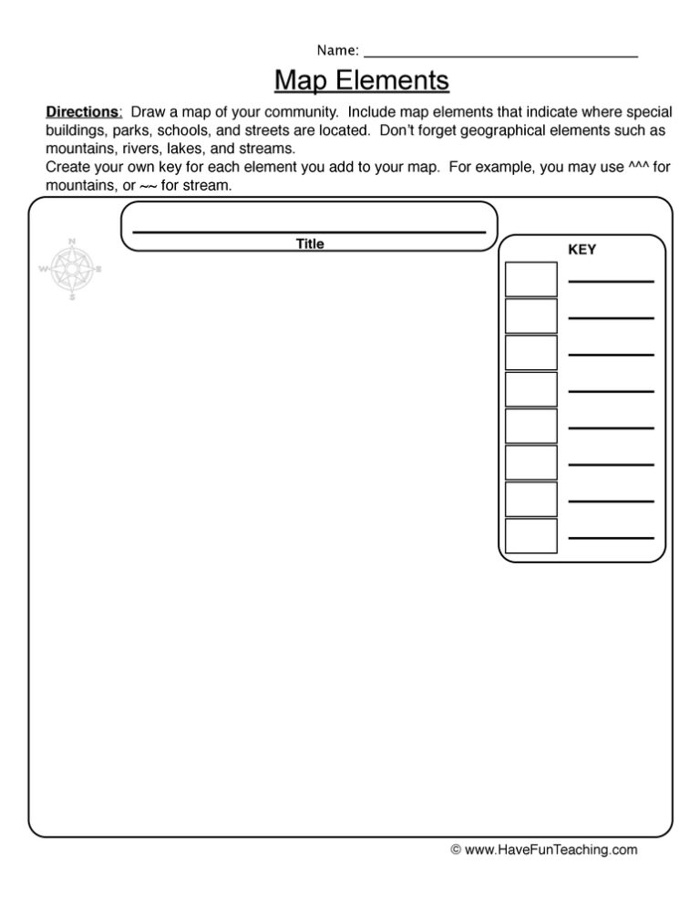Make a Map Worksheet - Have Fun Teaching