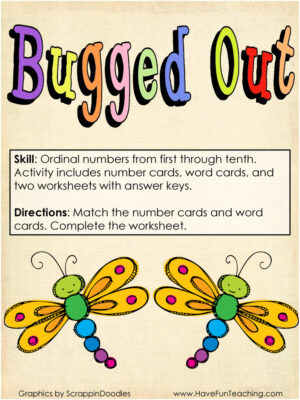 Ordinal Numbers Activity