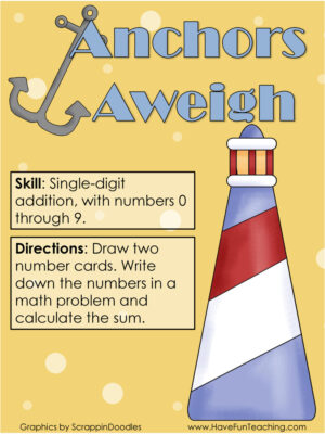 Single Digit Addition Activity