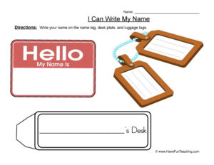 Write Your Name Worksheet