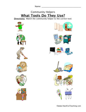Community Helper Tools Worksheet