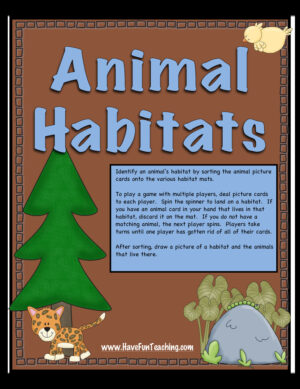Animal Habitats Activity - Freshwater
