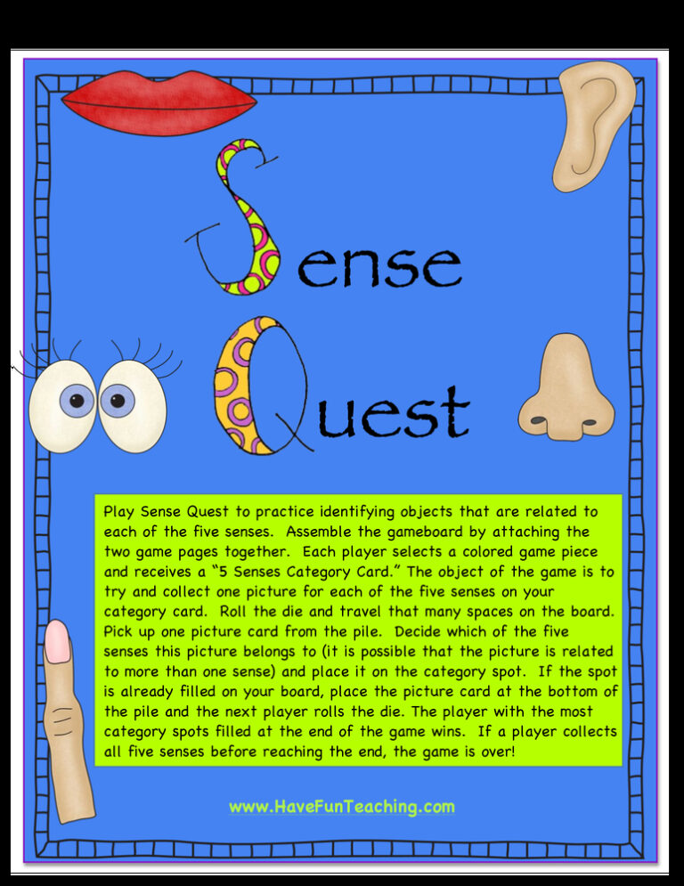 Five Senses Sense Quest Activity
