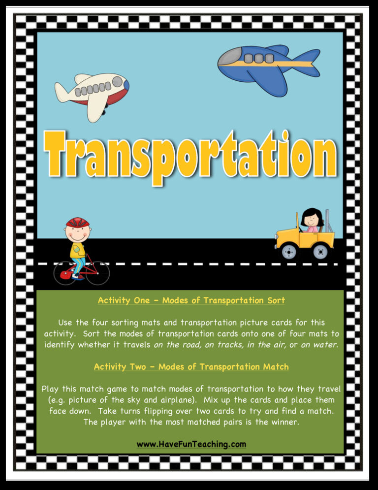 Modes of Transportation Activity
