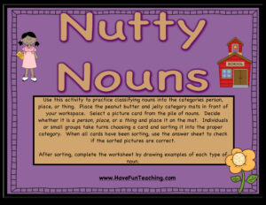 Nutty Nouns Activity