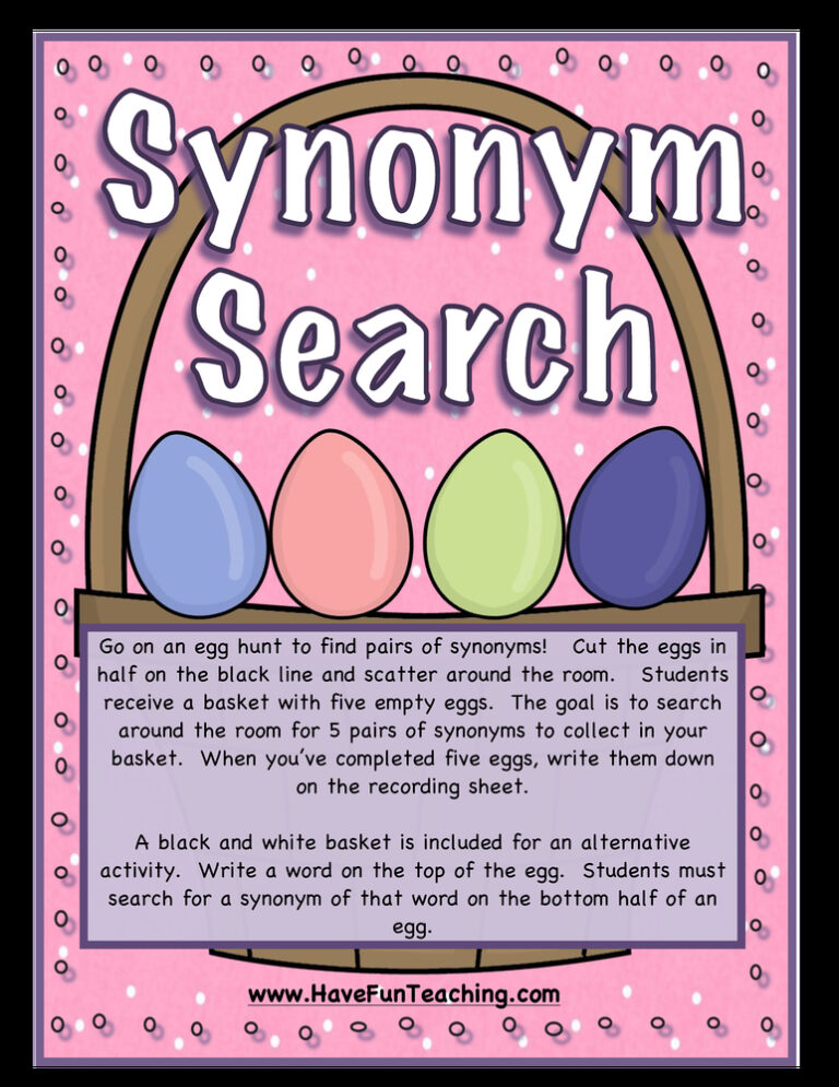 Synonym Search Activity