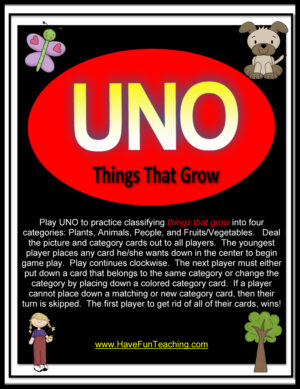 Things That Grow Activity