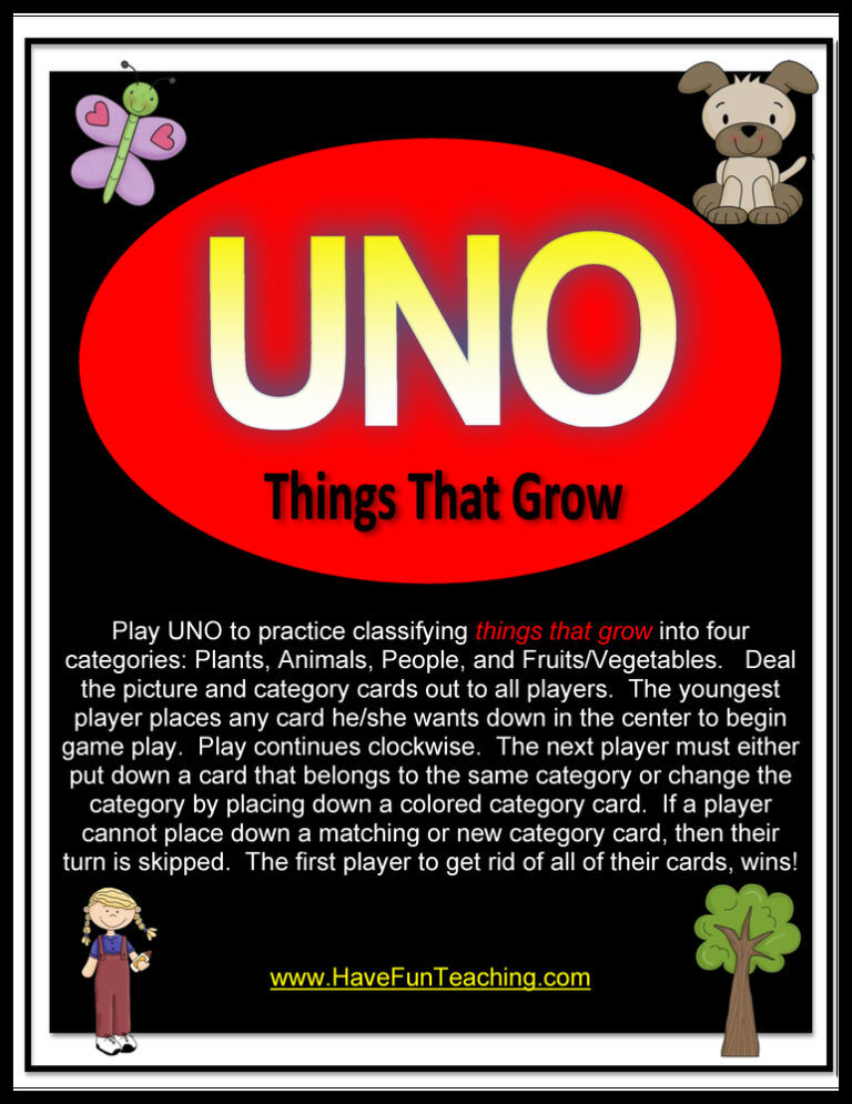 Things That Grow Activity