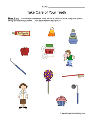 Clean Teeth Examples Worksheet