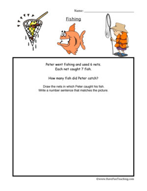 Fishing Multiplication Worksheet