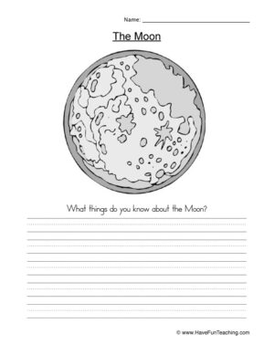 Moon Writing Worksheet