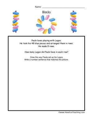 Blocks Multiplication Worksheet
