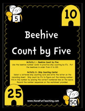 Beehive Count by Five Activity
