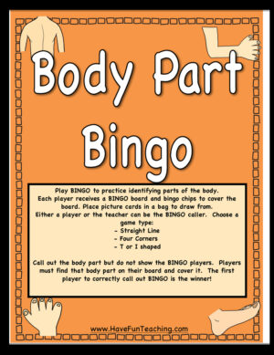 Body Part Bingo Activity