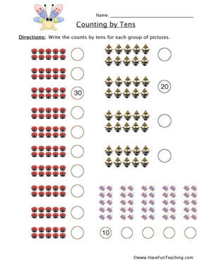 Counting Tens Worksheet