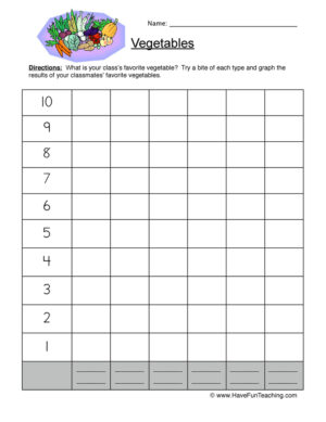Favorite Vegetables Worksheet