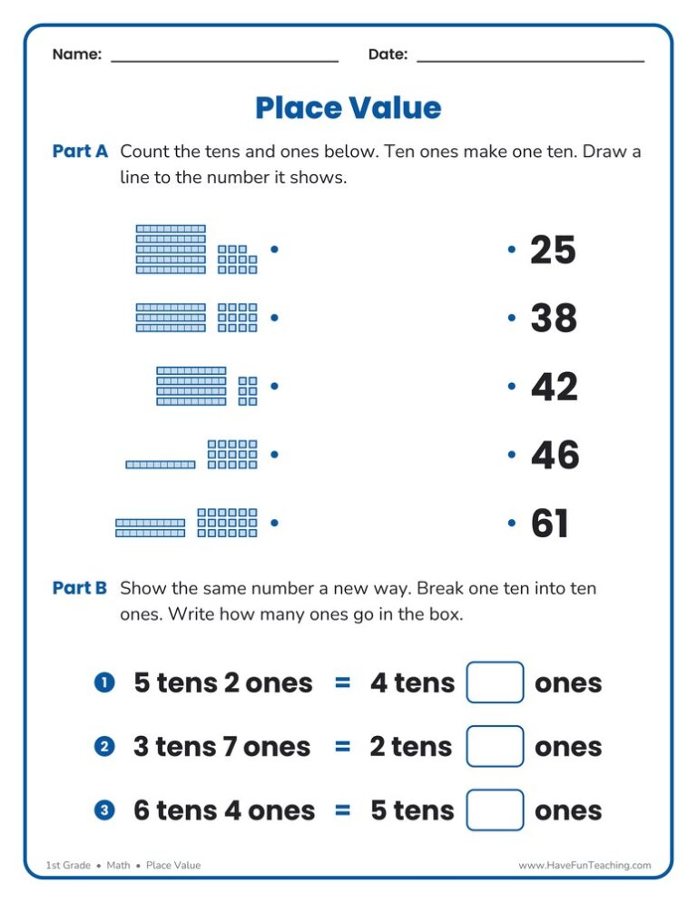 Place Value Worksheet