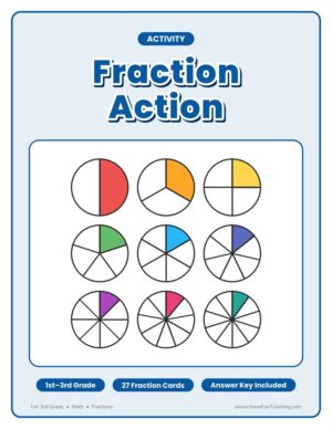 1st-3rd grade fraction action fractions activity cover