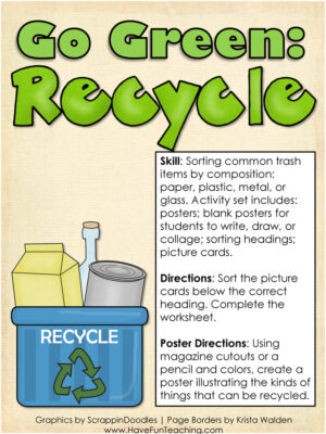 Go Green Recycle Activity