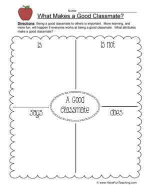 Good Classmate Worksheet