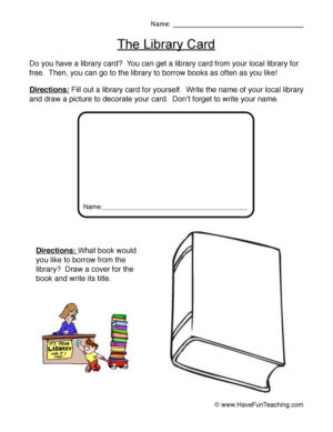 Library Skills Worksheet
