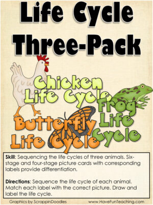Life Cycle Three Pack Science Life Cycles Activity
