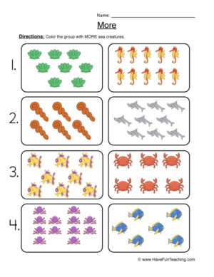 Circling Groups with More Worksheet