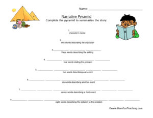 Narrative Pyramid Worksheet