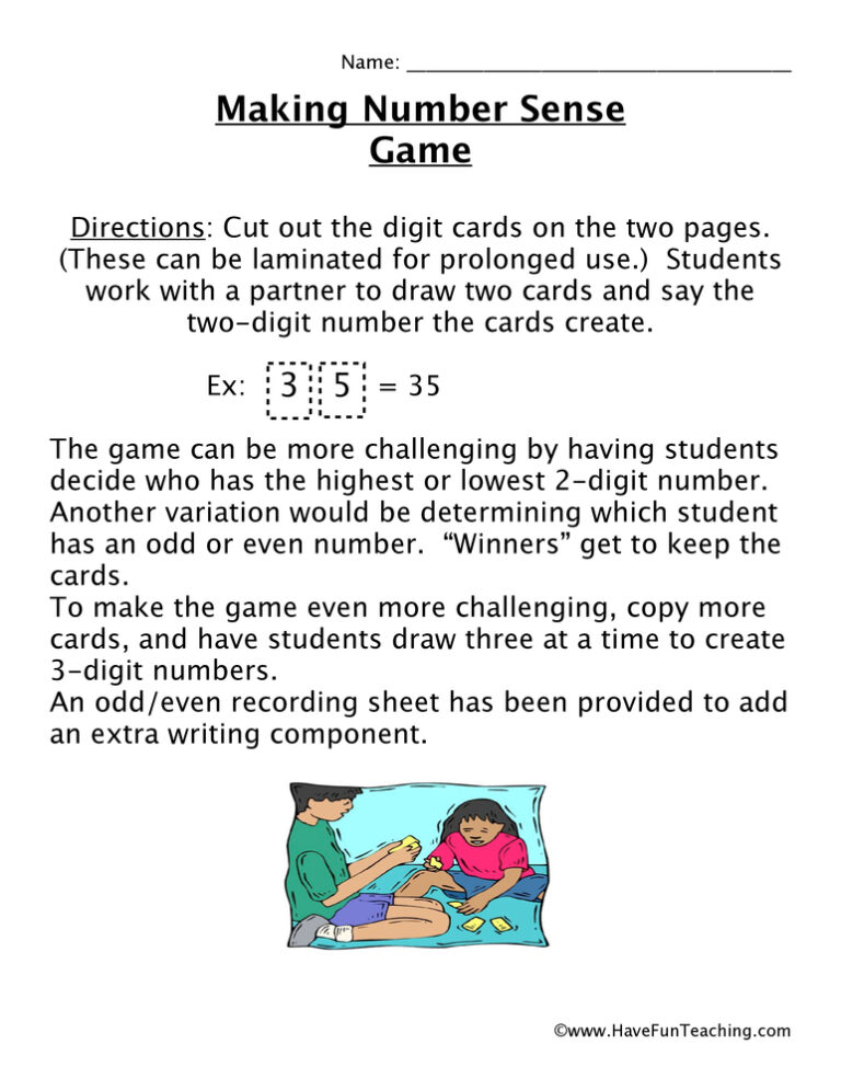 Number Sense Game