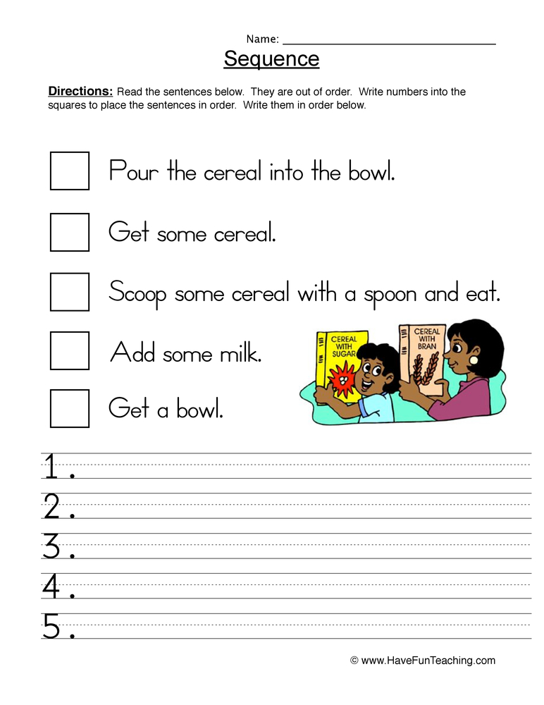 Sequencing Worksheets | Have Fun Teaching