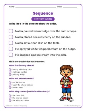 2nd Grade Sequencing Worksheet