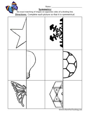 Symmetry Worksheet - Have Fun Teaching