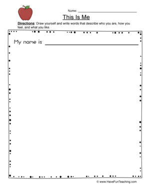 This is Me Worksheet