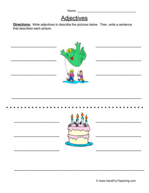 Adjectives Around You Worksheet