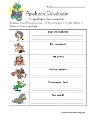 Showing Ownership Worksheet