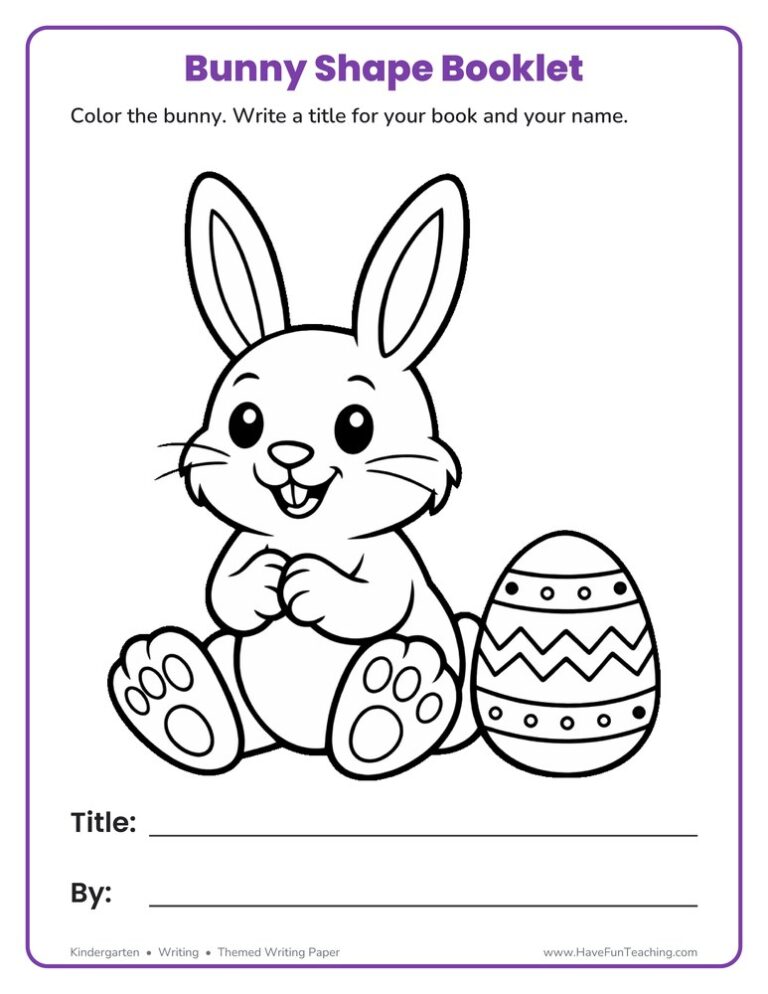 Bunny Shape Book Activity