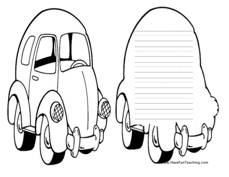 Car Shape Book Activity