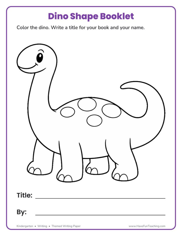 Dino Shape Book Activity