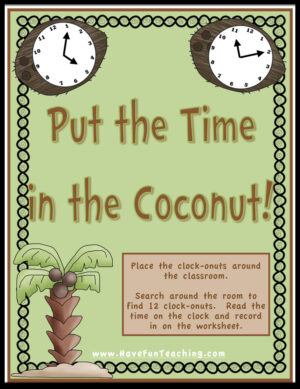 Put the Time in the Coconut Activity