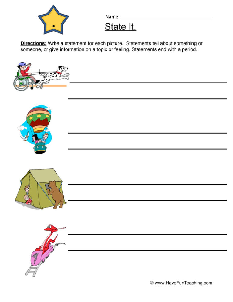 Statements Worksheet