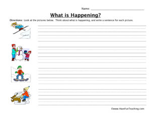 Winter Sentence Worksheet