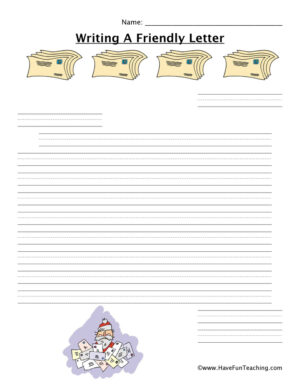 Writing a Christmas Letter Worksheet