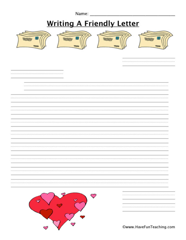 Writing a Valentines Day Letter Worksheet - Have Fun Teaching